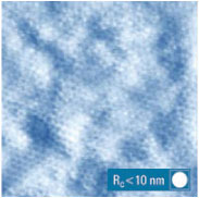 Standard silicon AFM probe in tapping mode. AFM tip radius ~10nm.