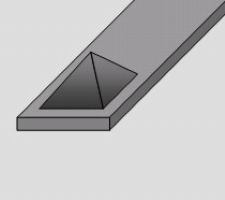 Fig.2a. AFM probe with pyramidal AFM tip